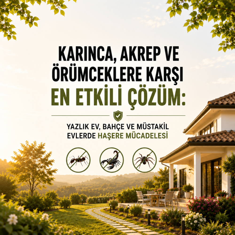Karınca, Akrep ve Örümceklere Karşı En Etkili Çözüm: Yazlık Ev, Bahçe ve Müstakil Evlerde Haşere Mücadelesi